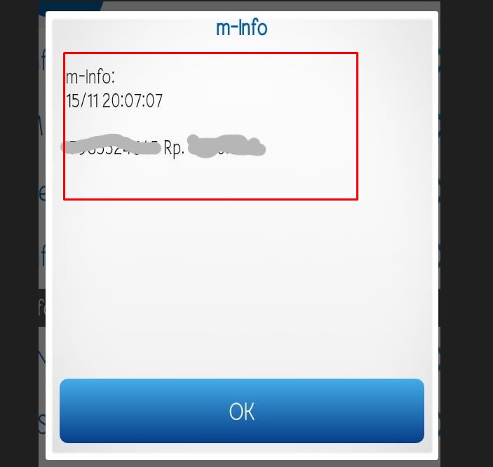 Info saldo rekening bca