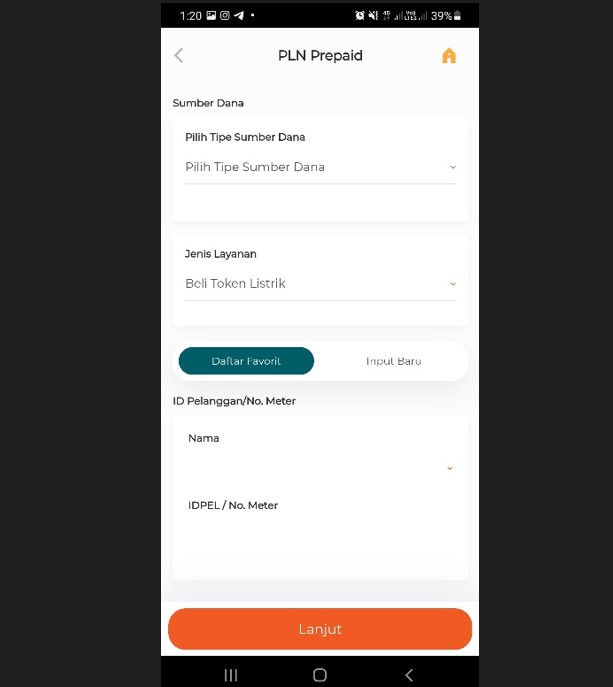 Pembelian token listrik bni
