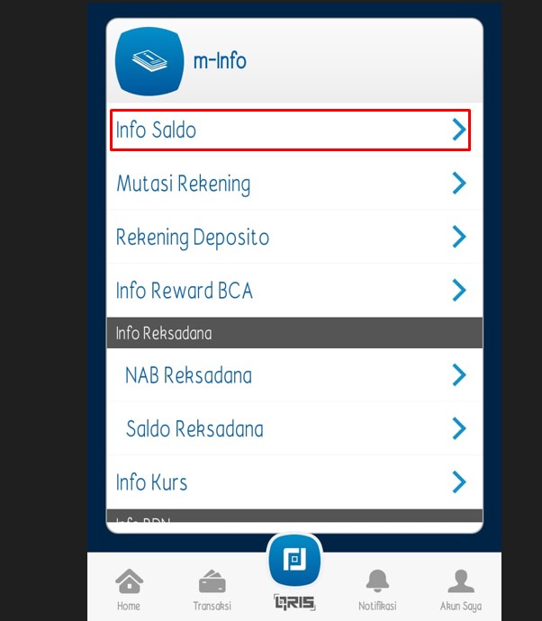 info saldo bca