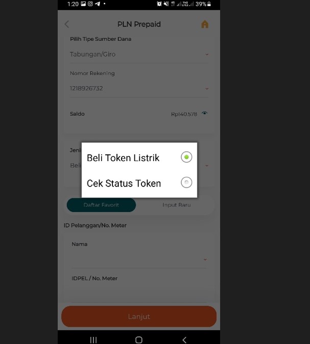 pilih jenis layanan bni