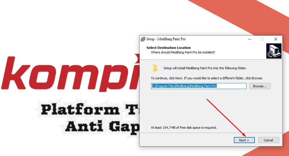select destination location