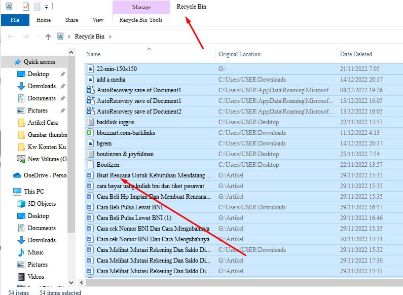 2 Cara Menghapus Semua File Di Laptop Windows 10 6 delete file recycle bin 1